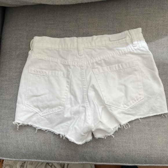 Blank NYC Vintage High Rise Denim Shorts in White - Picture 6 of 9